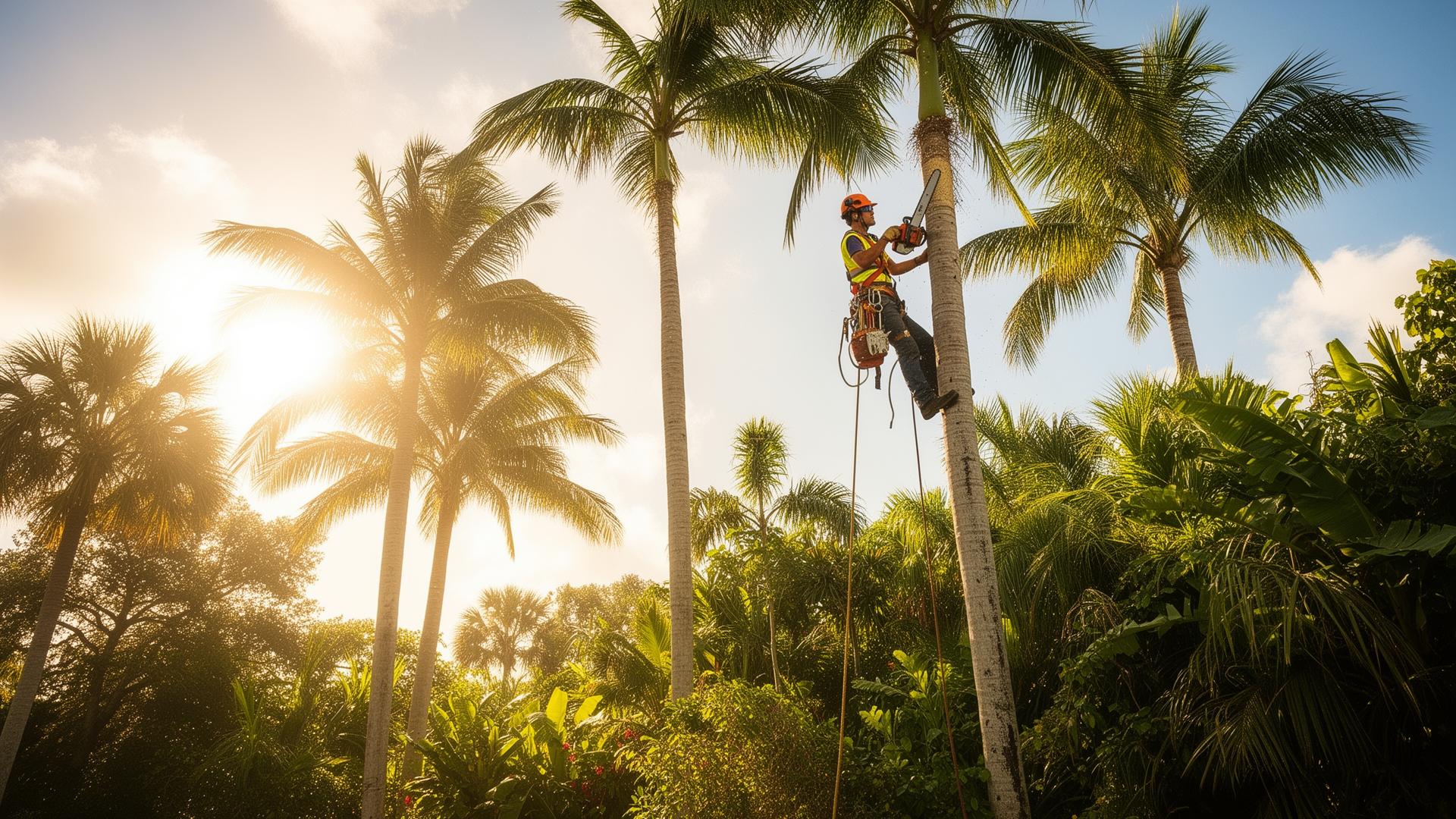 Florida palm trees and lush tropical landscape